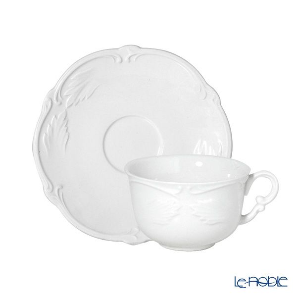 ジアン（Gien） ロカイユ・ブラン ティーカップ＆ソーサー 180ml