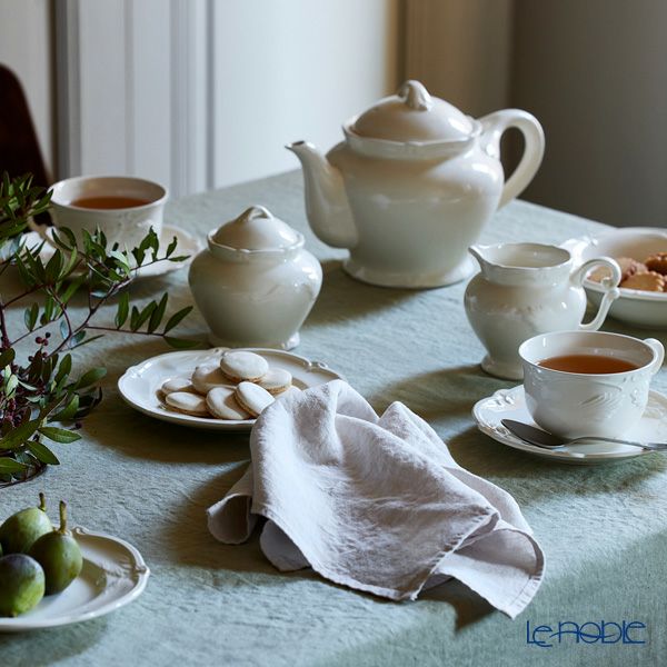 ジアン（Gien） ロカイユ・ブラン ティーカップ＆ソーサー 180ml