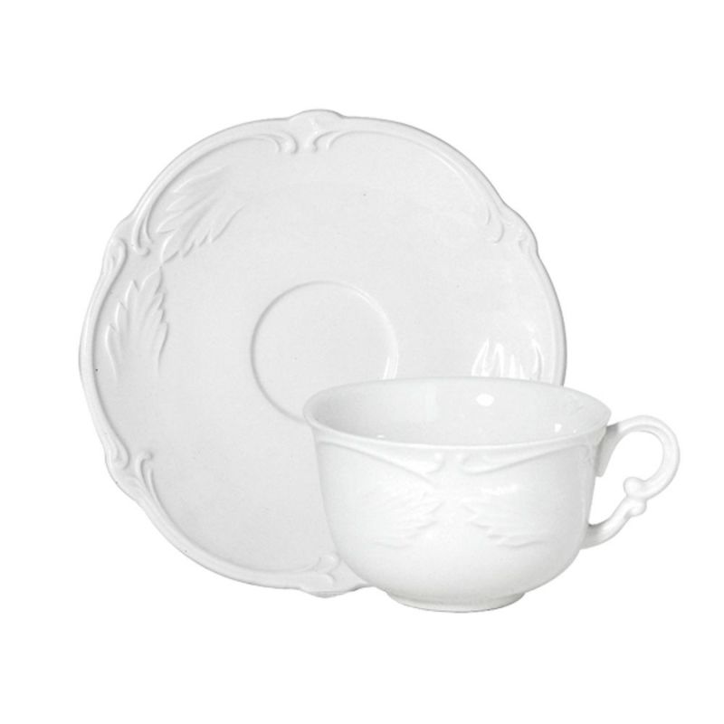 ジアン（Gien） ロカイユ・ブラン ティーカップ＆ソーサー 180ml