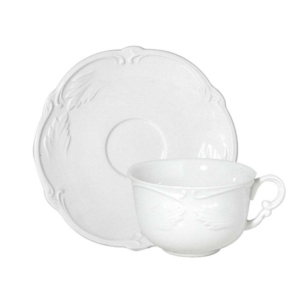 ジアン（Gien） ロカイユ・ブラン ティーカップ＆ソーサー 180ml