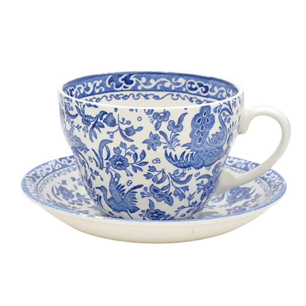 バーレイ ブルーリーガルピーコック ブレックファーストカップ＆ソーサー 430ml