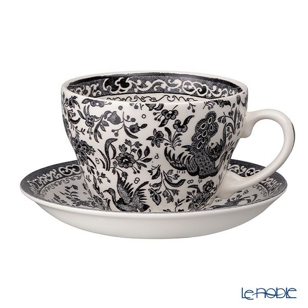 バーレイ ブラックリーガルピーコック ブレックファーストカップ＆ソーサー 430ml