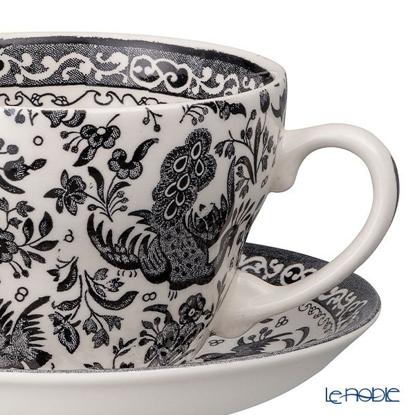 バーレイ ブラックリーガルピーコック ブレックファーストカップ＆ソーサー 430ml