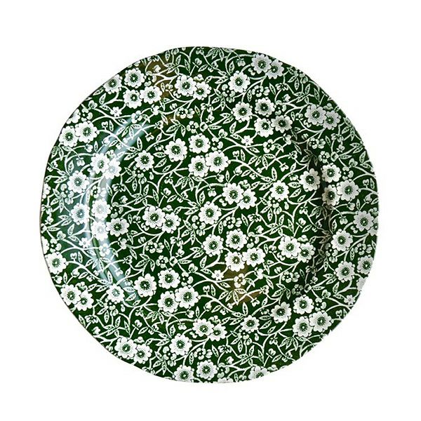 バーレイ ダークグリーンキャリコ プレート 21.5cm