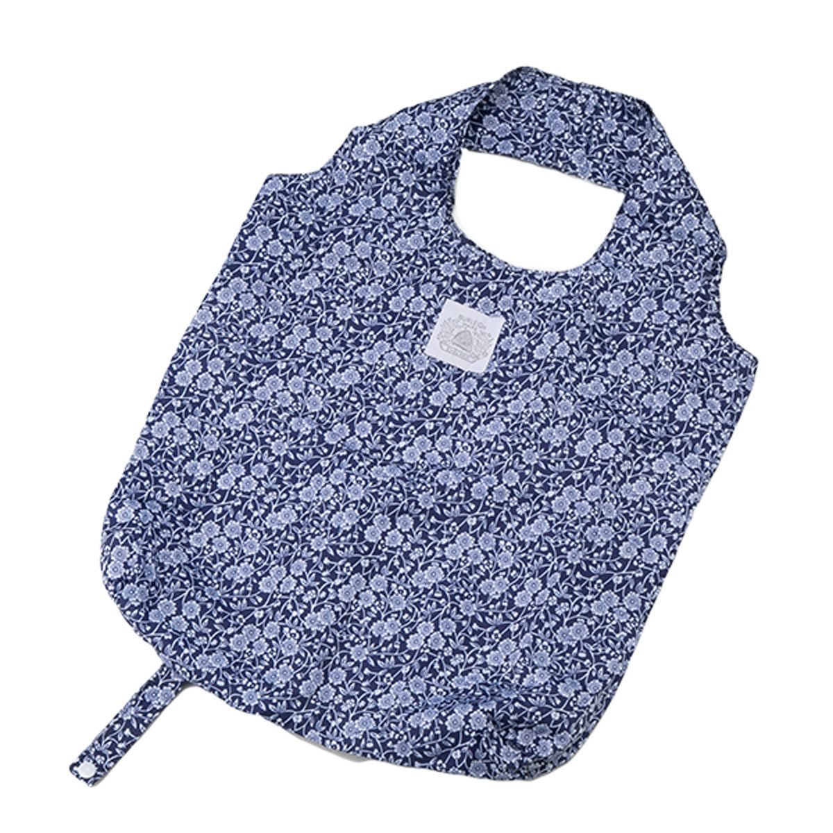 バーレイ ブルーキャリコ エコバッグ 37.5×41cm ポリエステル100%