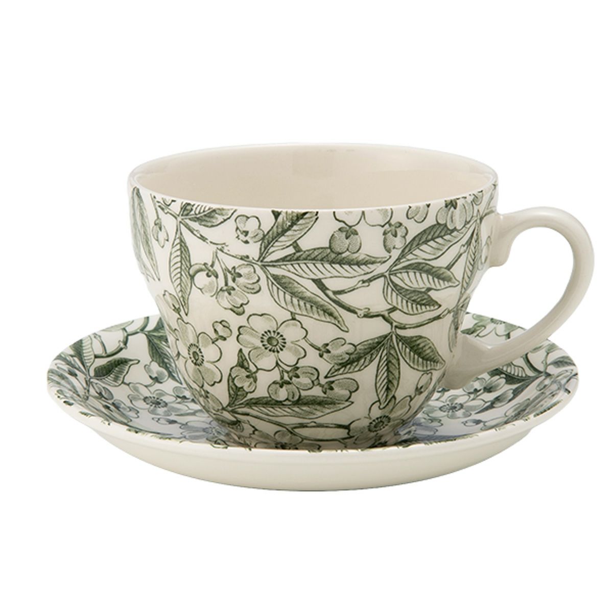 バーレイ グリーンプルナス ブレックファーストカップ＆ソーサー 430ml