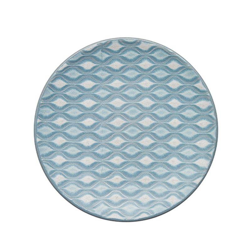 Denby デンビー インプレッション スモールプレート 17cm ブルーアクセント