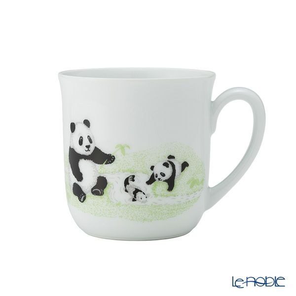 大倉陶園 パンダ親子 縁起物語 マグカップ 小川の出会い C310-1／124C