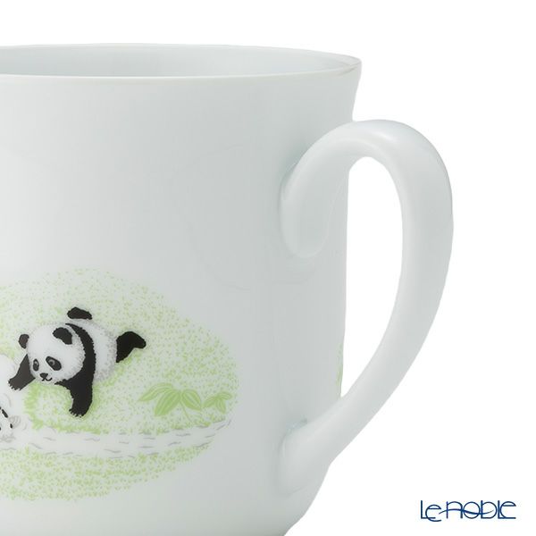 大倉陶園 パンダ親子 縁起物語 マグカップ 小川の出会い C310-1／124C