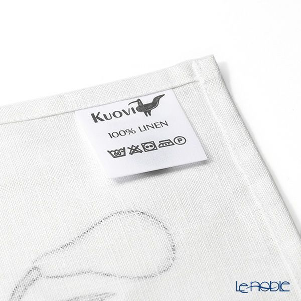 Kuovi クオヴィ キッチンタオル パラティッシ オーチャード ブルー リネン100％ 45×45cm