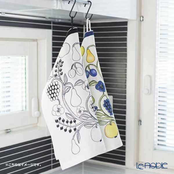 Kuovi クオヴィ キッチンタオル パラティッシ オーチャード ブルー リネン100％ 45×45cm