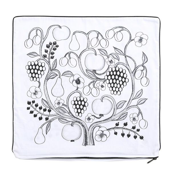 Kuovi クオヴィ クッションカバー パラティッシ オーチャード ブラック コットン100％ 45×45cm