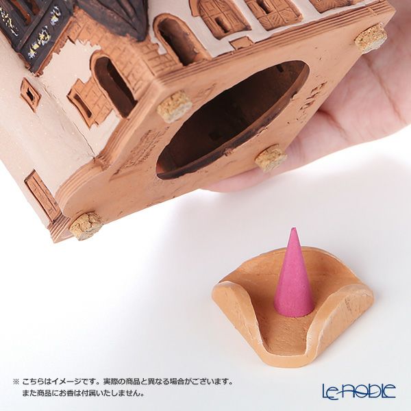 北欧リトアニア製陶器 ミデーネ MIDENE ミニチュアハウス 煙突＆香台付 フランス ケゼルスベールの家 A235AR