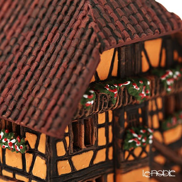 北欧リトアニア製陶器 ミデーネ MIDENE ミニチュアハウス 煙突＆香台付 フランス セゲルスベールの家12cm A278AR