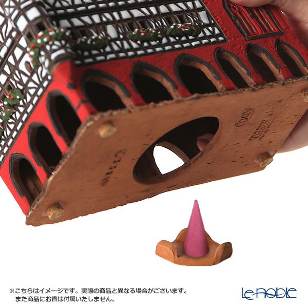 北欧リトアニア製陶器 ミデーネ MIDENE ミニチュアハウス 煙突＆香台付 フランス セゲルスベールの家12cm A278AR