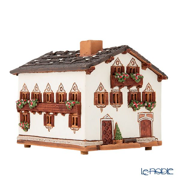 北欧リトアニア製陶器 ミデーネ MIDENE ミニチュアハウス 煙突＆香台付 ドイツ ガルミッシュ-パルテンキルヒェン B265AR