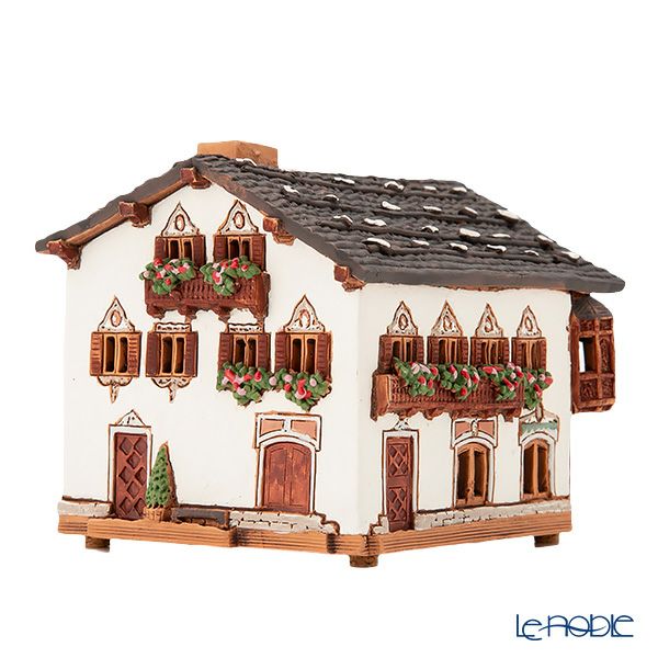 北欧リトアニア製陶器 ミデーネ MIDENE ミニチュアハウス 煙突＆香台付 ドイツ ガルミッシュ-パルテンキルヒェン B265AR