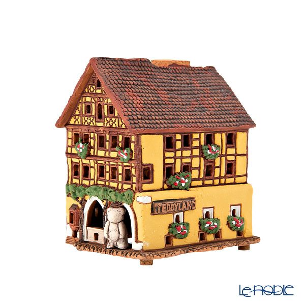 北欧リトアニア製陶器 ミデーネ MIDENE ミニチュアハウス 煙突＆香台付 ドイツ ローテンブルクのテディランド A292AR