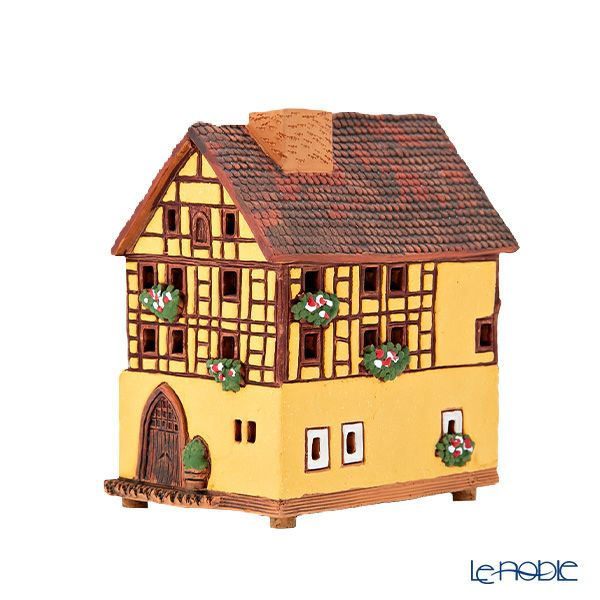 北欧リトアニア製陶器 ミデーネ MIDENE ミニチュアハウス 煙突＆香台付 ドイツ ローテンブルクのテディランド A292AR