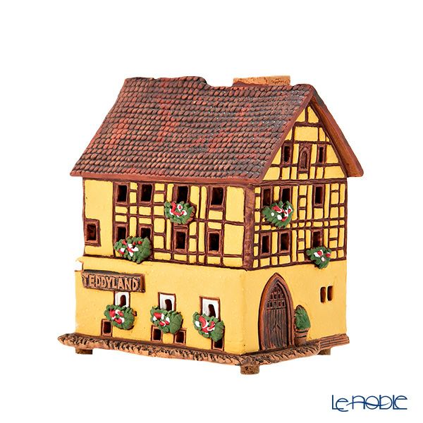 北欧リトアニア製陶器 ミデーネ MIDENE ミニチュアハウス 煙突＆香台付 ドイツ ローテンブルクのテディランド A292AR