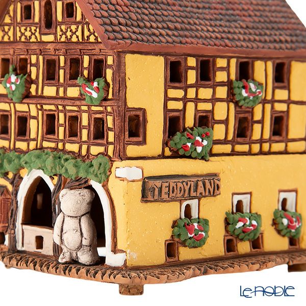 北欧リトアニア製陶器 ミデーネ MIDENE ミニチュアハウス 煙突＆香台付 ドイツ ローテンブルクのテディランド A292AR