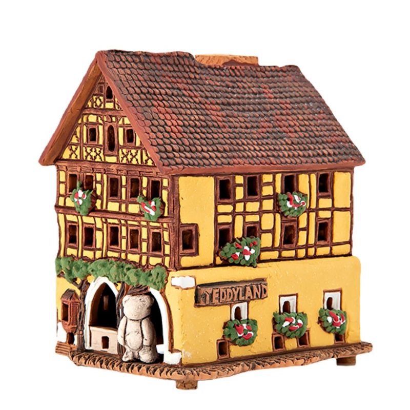 北欧リトアニア製陶器 ミデーネ MIDENE ミニチュアハウス 煙突＆香台付