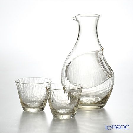 東洋佐々木ガラス 高瀬川 琥珀 冷酒セット G604-M72 カラフェ 300ml×1＆杯 80ml×2