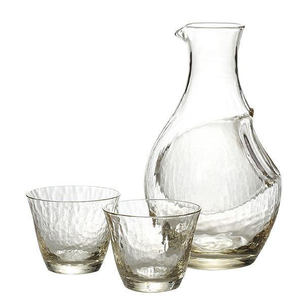 東洋佐々木ガラス 高瀬川 琥珀 冷酒セット G604-M72 カラフェ 300ml×1＆杯 80ml×2