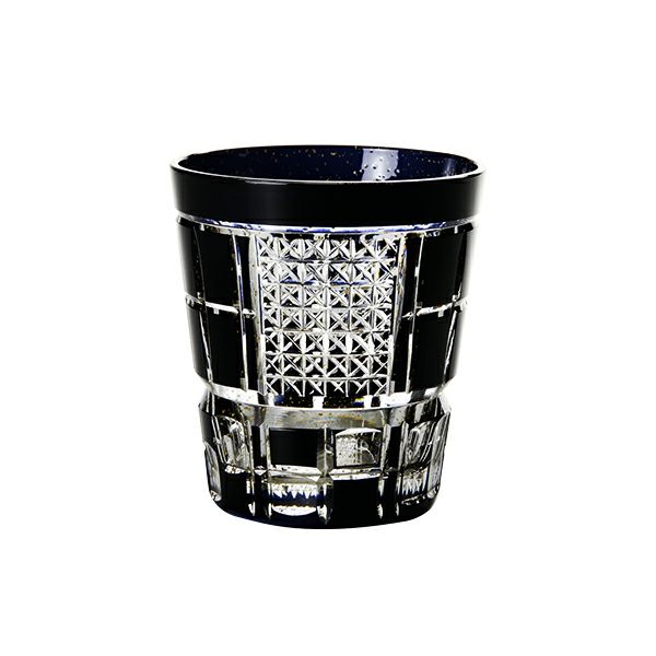 八千代切子 LSB19753SBK-C620 オンザロック 墨色田工の組（たこうのくみ） 255ml 【木箱入】