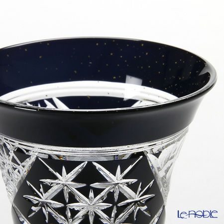 八千代切子 墨色 LSB19755SBK-C638 杯 竹垣柄 （たけがきがら） 85ml 【木箱入】