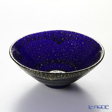金箔鉢 43230G-SHB 平形碗 紺碧