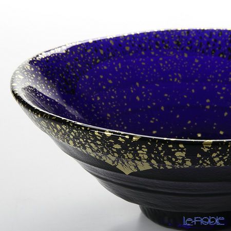 金箔鉢 43230G-SHB 平形碗 紺碧