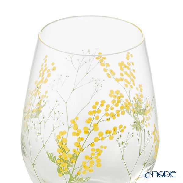 東洋佐々木ガラス 花文 hanafumi ペアタンブラー ミモザ・かすみ草柄 360ml G099-T282