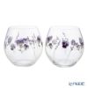 東洋佐々木ガラス 花文 hanafumi ペアフリーグラス ビオラ・ラベンダー柄 380ml G099-T283