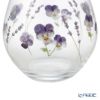 東洋佐々木ガラス 花文 hanafumi ペアフリーグラス ビオラ・ラベンダー柄 380ml G099-T283