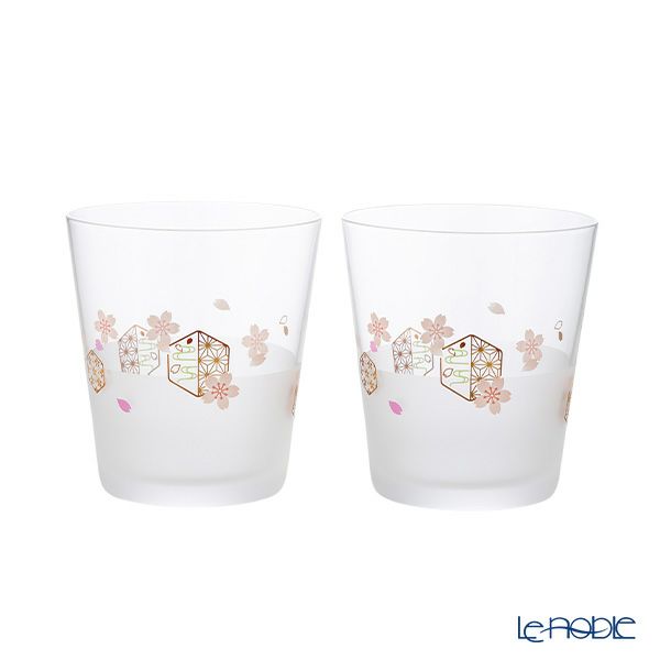 東洋佐々木ガラス 和ごころ ペアフリーグラス さくら／桜柄 285ml G102-T289 木箱入