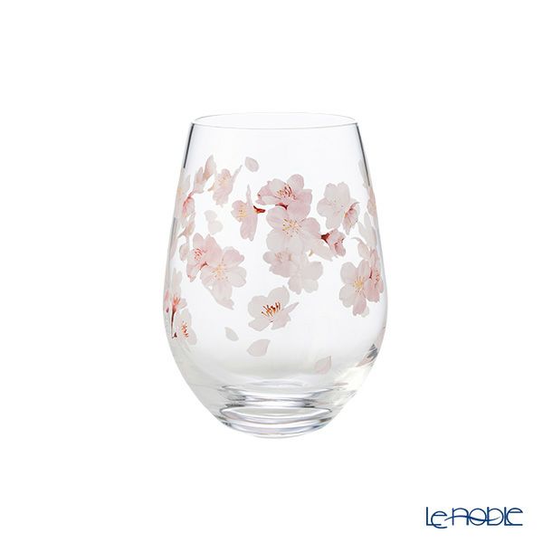 東洋佐々木ガラス 花文 hanafumi ペアタンブラー さくら／桜柄 360ml G099-T302
