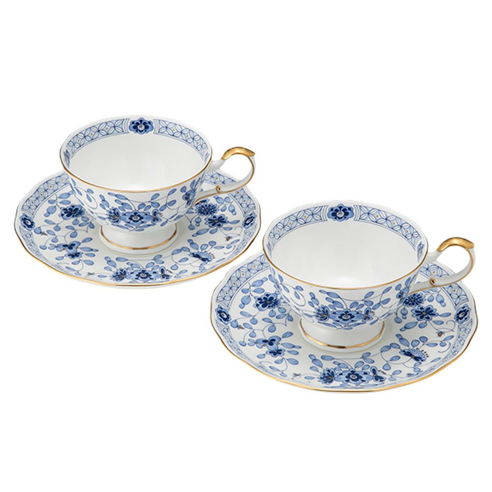 ナルミ ミラノ ティーカップ＆ソーサー（碗皿） ペア 210ml 2人用 9682-7165