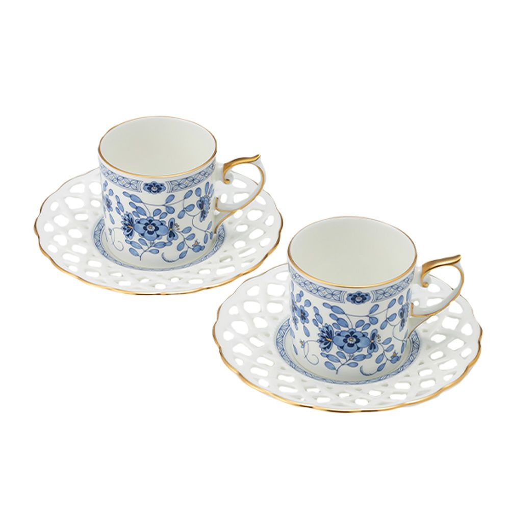 ナルミ ミラノ メッシュコーヒーカップ＆ソーサー 160ml ペア 9682-20894