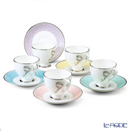 ナルミ フェリシータ！ コーヒー碗皿 5客セット（アソート） 96132-21755