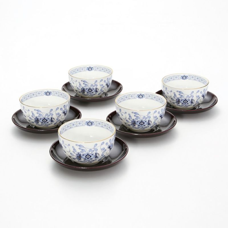 ナルミ ミラノ 汲み出し揃（茶托付） 5人用 9682-23029
