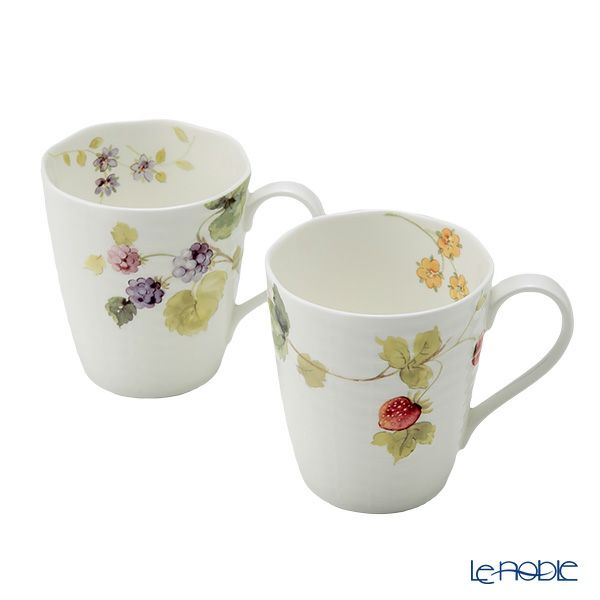 ナルミ ルーシーガーデン マグカップ 370ml ペア ストロベリー＆ブラックラズベリー 96011-21903P