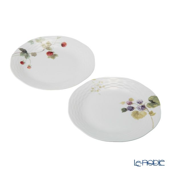 ナルミ ルーシーガーデン プレート 20cm ペア ストロベリー＆ブラックラズベリー 96011-23066P