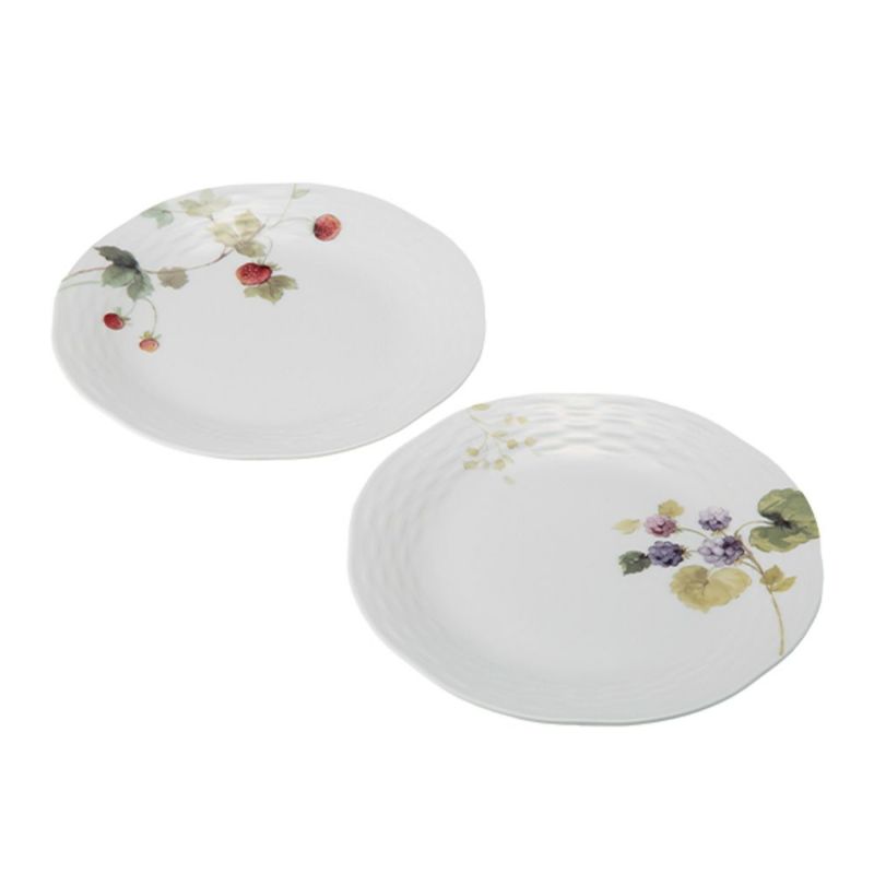 ナルミ ルーシーガーデン プレート 20cm ペア ストロベリー＆ブラックラズベリー 96011-23066P