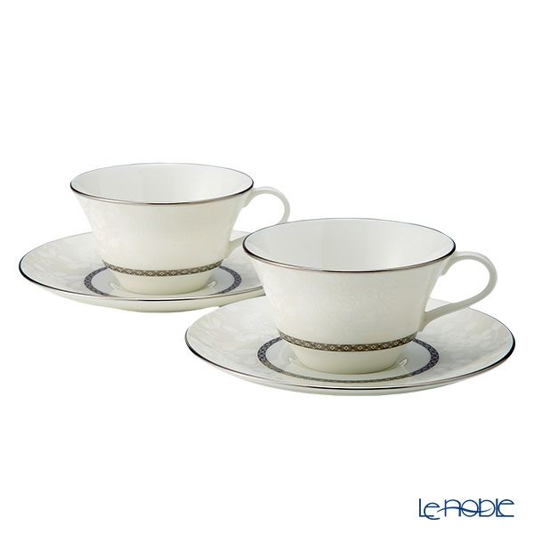 ナルミ ミラノビアンカ ティーコーヒー兼用カップ＆ソーサーセット 210ml ペア／2人用 51461-21800P