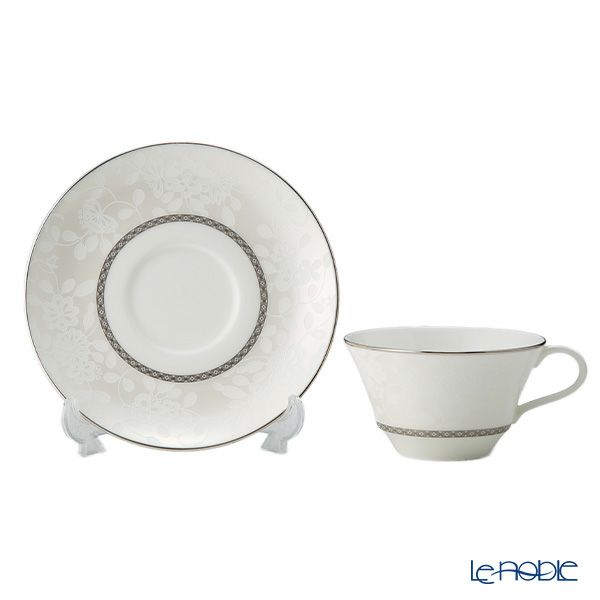 ナルミ ミラノビアンカ ティーコーヒー兼用カップ＆ソーサーセット 210ml ペア／2人用 51461-21800P