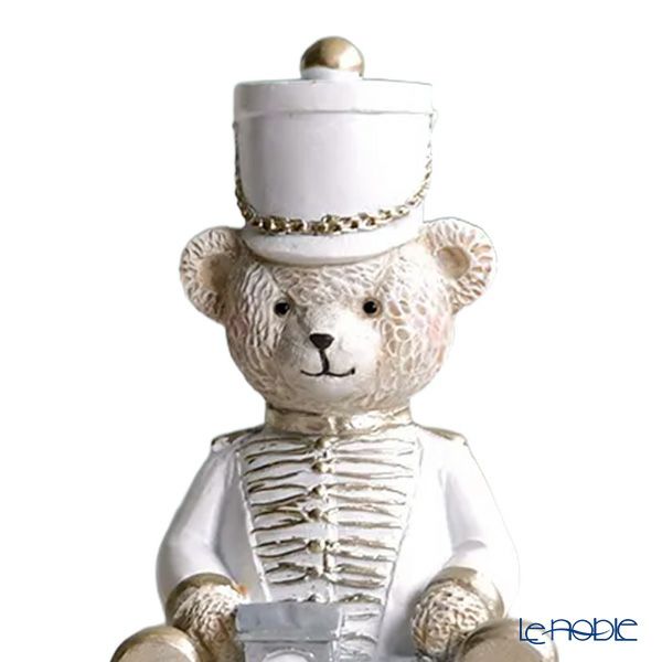 ハルモニア クリスマスオブジェ プレイングベア オンドラム A2 トレイン HM-011229 ポリレジン製