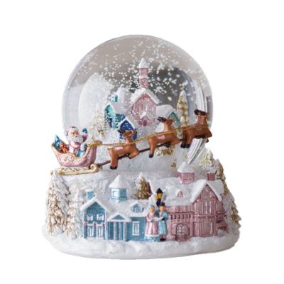 ハルモニア クリスマスオブジェ スノードームオルゴール フライング