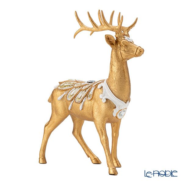 ハルモニア クリスマスオブジェ エンブロイダリーディア ホワイト HM-010686 ポリレジン製