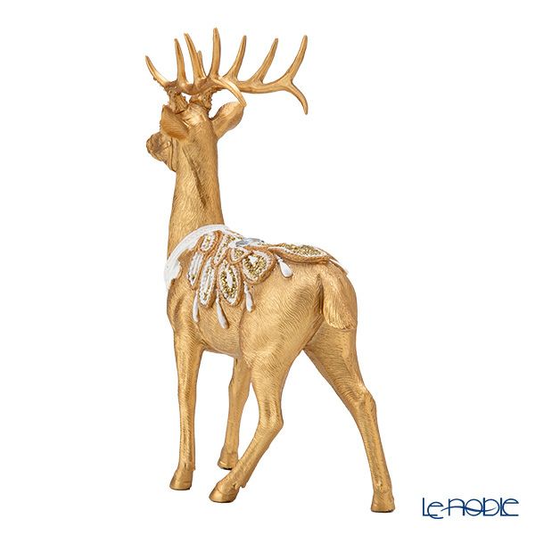 ハルモニア クリスマスオブジェ エンブロイダリーディア ホワイト HM-010686 ポリレジン製